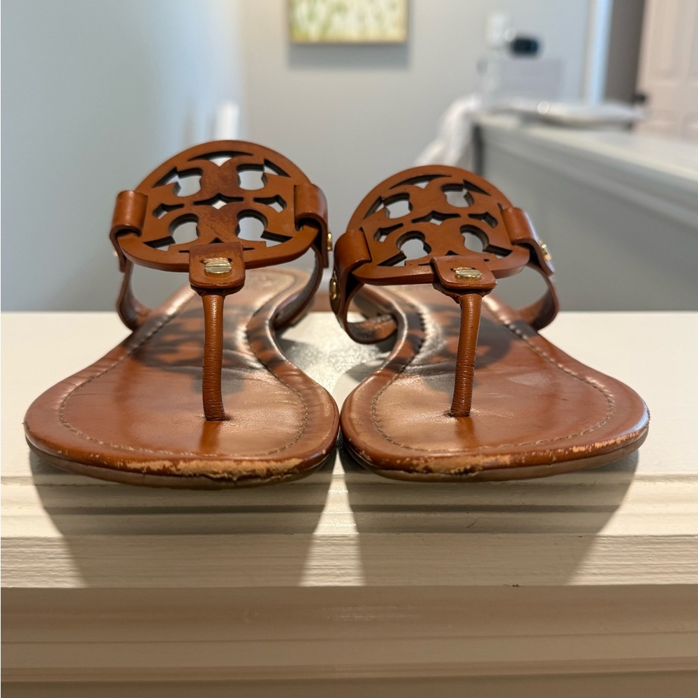 Brown Leather Tory Burch Sandals - Picture 4 of 6